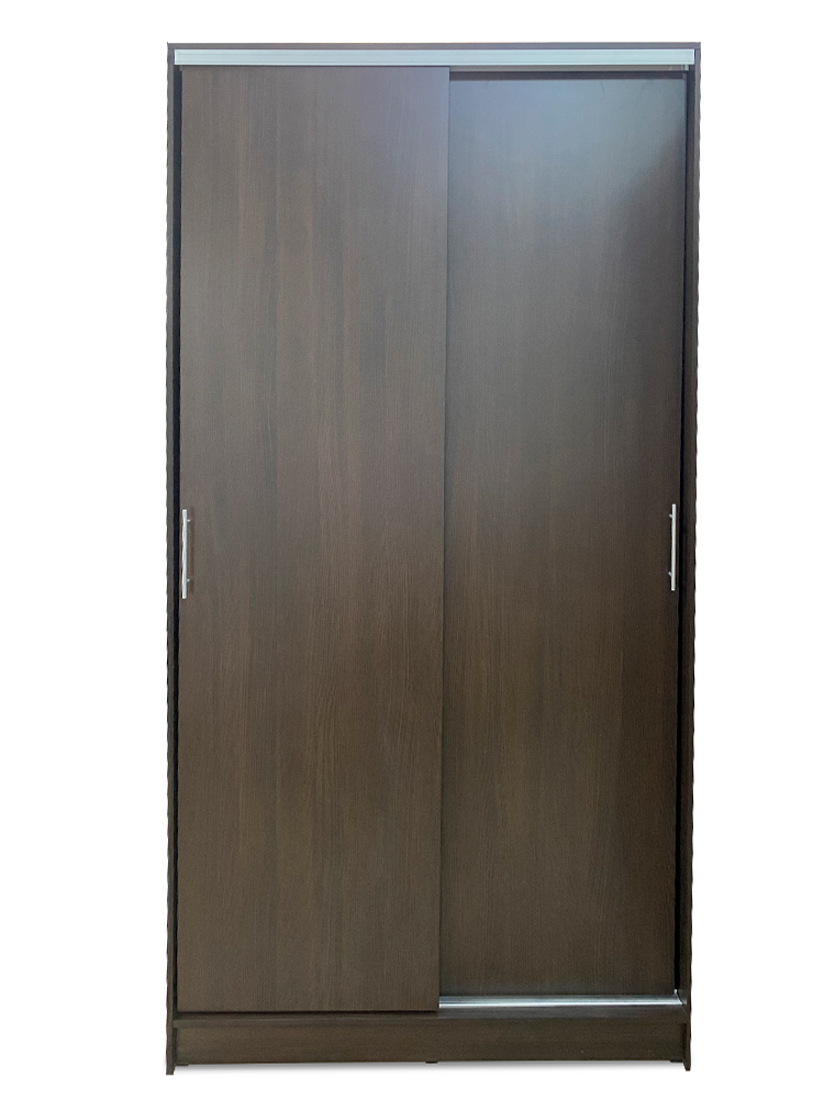 Placard de dos puertas en melamina, con manijas, puertas corredizas